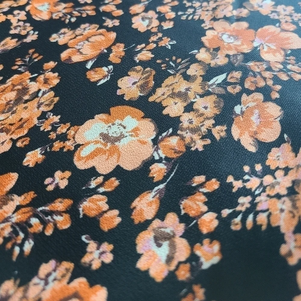 Baum und Pferdgarten Sanne Floral Midi Skirt, Size 10, Black | Orange, NWT